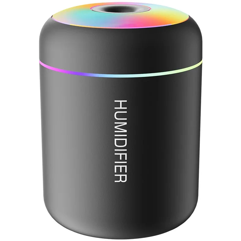 180ML Luxe Mini Aroma Diffuser – USB Ultrasonic Humidifier with Ambient LED for Car, Home & Bedroom Wellness